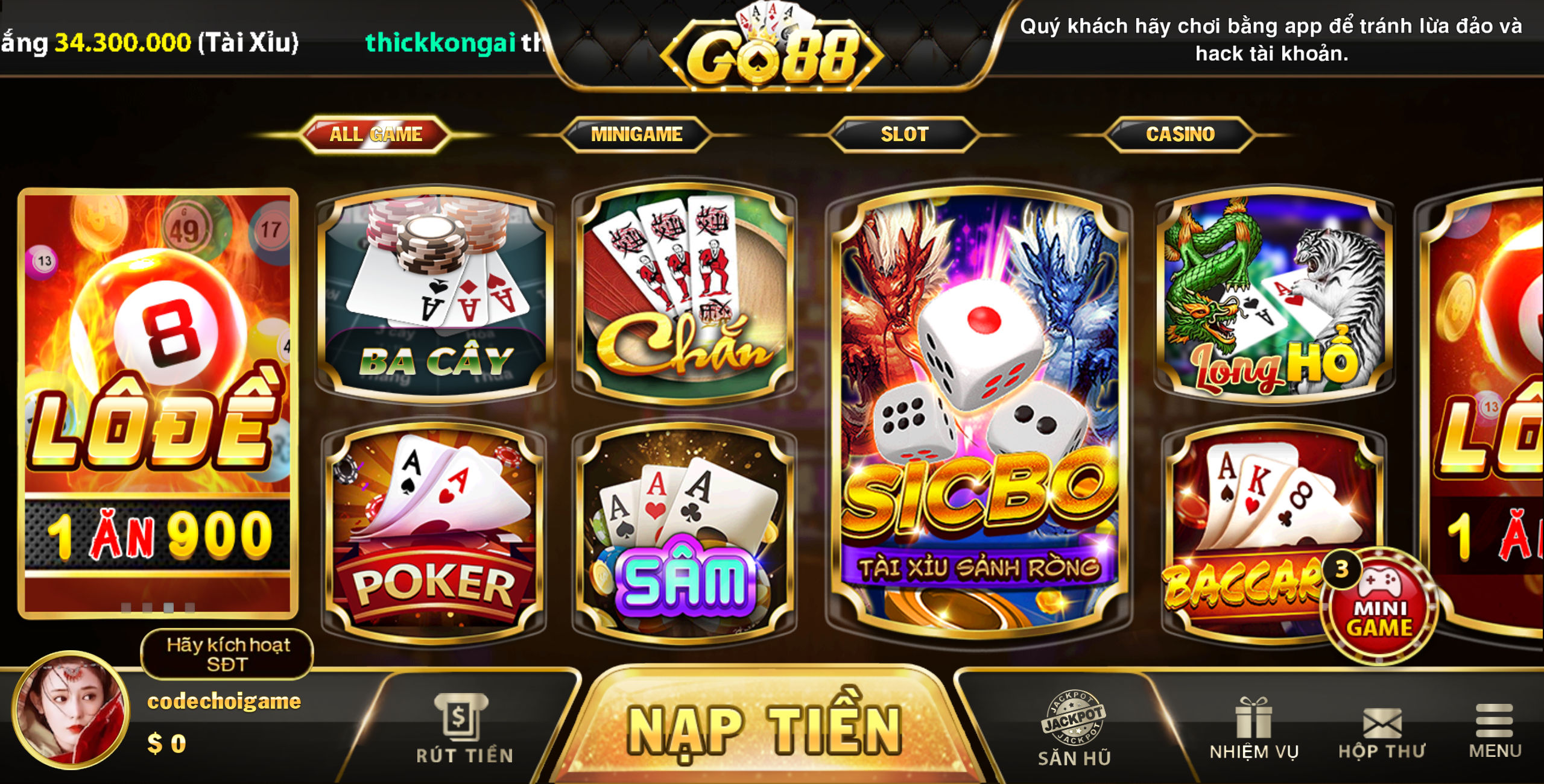 Mua source code game bài Sun52 - Mã nguồn game tài xỉu, nổ hũ